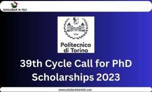 39th Cycle Call Politecnico di Torino